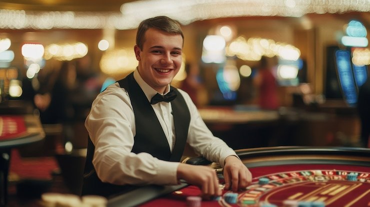 Antarmuka aplikasi mobile oxwin77 menampilkan menu utama dengan akses ke Liga 1, live dealer, dan slot games